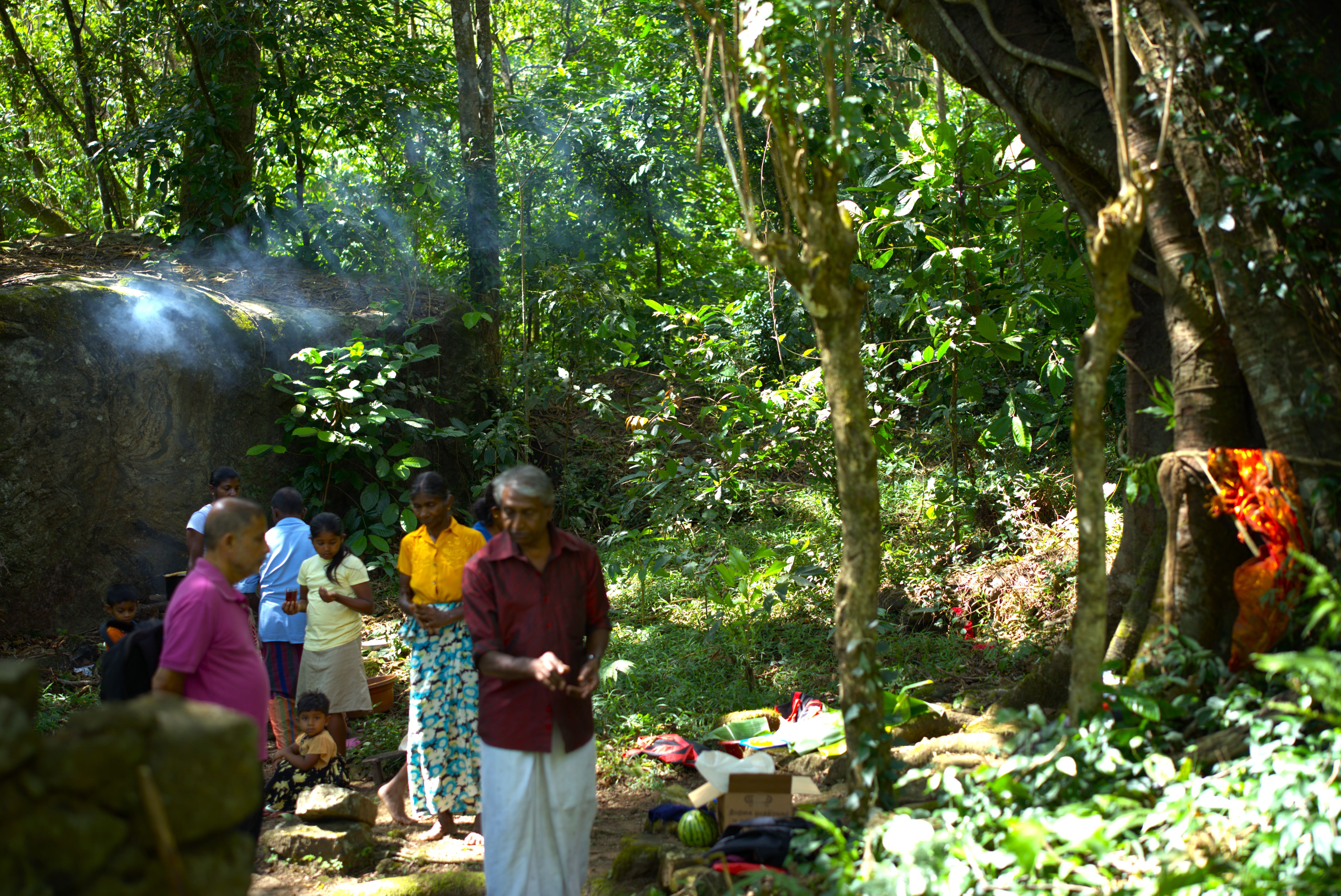 Happy community members from the Knuckles Conservation Area